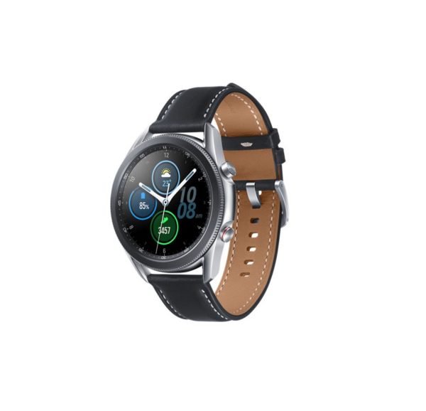 samsung noblesse galaxy watch 3 45mm mystic silver left